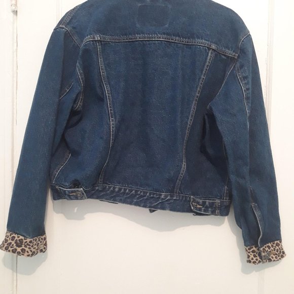 Vintage Route 66 Leopard Jean Denim Jacket - Picture 2 of 9